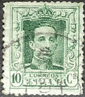 BRIEFMARKE Spanien SG378a 1923 10c König Alphonso XIII gebraucht