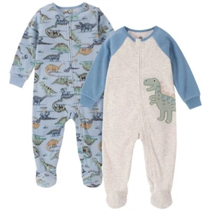 Confezione da 2 pigiami coperta dormiente Quartier generale per bambini ~ NUOVO ~ dinosauro ~ blu ~ 6 mesi - Foto 1 di 6