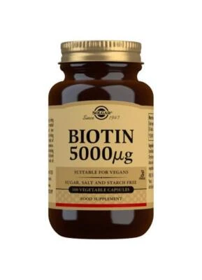 Solgar Biotin 5000μg pflanzliche Kapseln (x100)