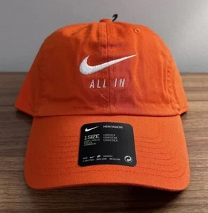 "Gorra ajustable Clemson Tigers Nike Heritage86 ""All In"" naranja ¡nuevo con etiquetas! - Imagen 1 de 4