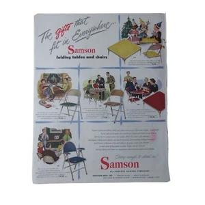 1947 Samson Folding Furniture / Gillette Gift Sets - Vintage Print Ad - Picture 1 of 4