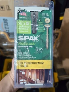 2 (12-Pks) Spax T-Star Washer Head Construction Screw 1/4"x 5" For Interior Wood - Picture 1 of 5