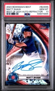 2024 Bowman's Best - Matt Shaw Auto Refractor PSA 10 - Picture 1 of 2