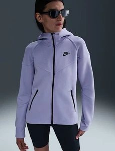 Nike Women’s L Sportswear Tech Fleece Windrunner Full-Zip Hoodie Lilac FB8338 - Picture 1 of 6