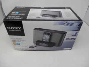 NUOVO SONY ICF-CS10IP FM/AM orologio radio Ipod altoparlante dock - Foto 1 di 4