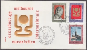 VATICAN Sc #531-3.0 FDC 40TH INT'L EUCHARISTIC CONGRESS in AUSTRALIA - Picture 1 of 1