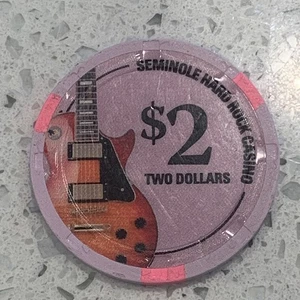 Seminole Hard Rock Casino 2 $ Chip Hollywood Florida FL H&C - Bild 1 von 2
