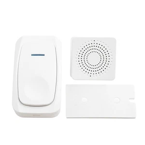 Stylish black and gold wireless doorbell with ABS material construction - Picture 1 of 24