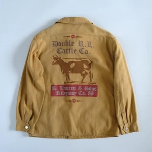 RRL Double RL Ralph Lauren Polo Country Painted Cotton Jacket Size M Rare - Picture 1 of 10