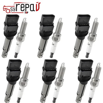 6 件点火线圈 + SPARK PLUG 适用于 2006 - 2018 年大众帕萨特 UF635 — 第 1/4 张图片