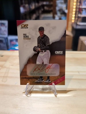 2024 Onyx Paul Skenes Red Autograph Gold #/35 - Image 1 of 2