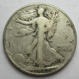 1947 Silver Walking Liberty Half Dollar (#718a) - Picture 1 of 2