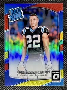 2017 Optic Christian McCaffrey Yellow & Red Rated Rookie -Centered & sharp! MINT