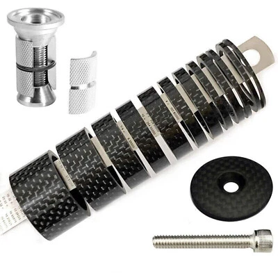 11Pcs /Set Carbon Fiber Headset Spacers Fork Stem Washer 1 1/8" Threadless Paruy - Image 1 of 4