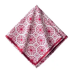 Servilletas de tela Juliska copo de nieve rojo rubí blanco descontinuadas 22" cuadradas nuevas - Imagen 1 de 2