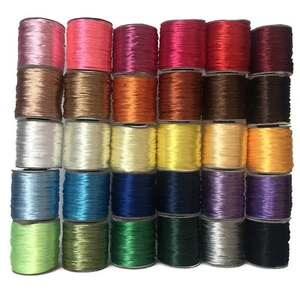 Rattail Kordel, 2 mm Nylon, Satinkordel, Faden Makramee Shamballa Kumihimo (R1) - Bild 1 von 33