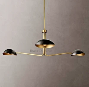 Modern 3 Orb Arms Brass Chandelier Ceiling Pendent Fixture Decorative Light/Lamp - Picture 1 of 3