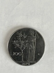 Vintage 1975 L.100 Lire Republica Italiana one owner 8g - Picture 1 of 2
