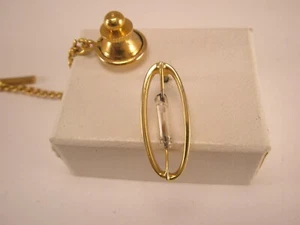 Micro Thermal Switch in Glass Bubble Vintage Lapel Pin Tie Tack u62 - Picture 1 of 5