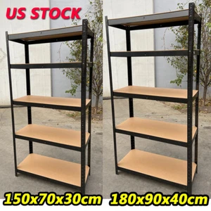 Heavy Duty Shelf Garage Steel Metal Storage 5 Level Adjustable Shelves Rack AAA - Picture 1 of 18