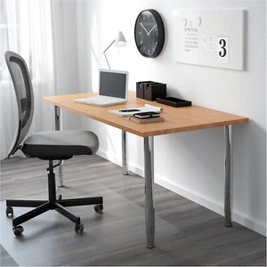 IKEA GERTON Tisch/Schreibtischbeine verstellbar 26" - 42" Edelstahl Chrom Menge 4 - Bild 1 von 4