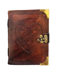 cuero Vintage Heart Embossed Leather Journal/Instagram Photo Album (Handmade ... - Picture 1 of 5