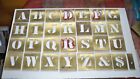 38 Vintage 1930's Art Deco Brass Stencil Printing Set Letters and Numbers