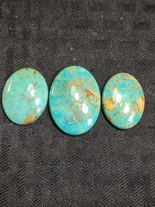 84ct. 3-Türkis Oval Cab Sonora Gold Machen Sie schönen Schmuck tolle Qualität - Bild 1 von 7