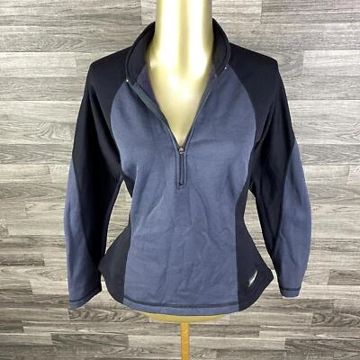 Chaqueta Pullover REI Media Cremallera Cuello Simulado Negra/Gris Forrada de Vellón Para Mujer Talla L Foto 1 de 4