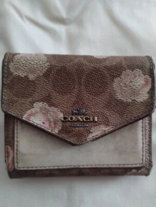 Coach Small Wallet with Floral Print Leather - Picture 1 of 6