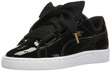 puma basket heart leather white