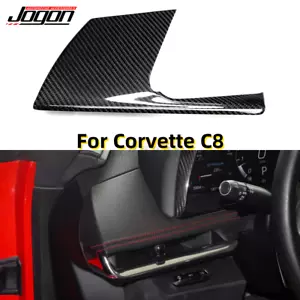 Dry Carbon Dash Side Panel Trim For Corvette C8 Coupe Stingray Z51 Z06 2020-2024 - Picture 1 of 12