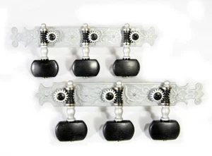 Classical Guitar turning peg tuner machine head, matt silver plated 200SS-A1B - Bild 1 von 5