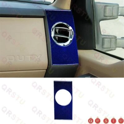 Blue Carbon Fiber Right Of Vent Outlet Cover For Ford F-250/350/450/550/650/750 Foto 1 de 4