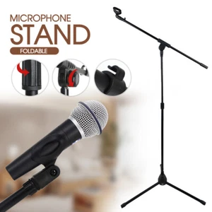 Telescopic Boom Microphone Stand Adjustable Mic Holder Tripod - Picture 1 of 14