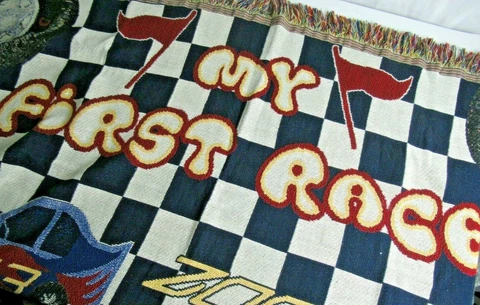 NASCAR "My First Race" Blanket/ Throw NASCAR Blanket NASCAR Throw Decoration Cover