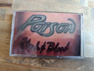 POISON Flesh and Blood Cassette Tape 1990 - See Pictures Canadian Seller - Picture 1 of 4