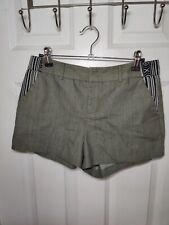 I.N. San Francisco Gray Embroidered Mid Rise Chino Shorts 30x3 Size 7