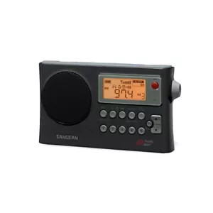 Sangean PR-D4 Portable 10cm AM/FM Digital Radio Timer/Alarm Clock Stereo Black - Picture 1 of 6