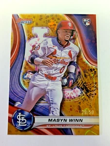 2024 Bowmans Best Masyn Winn /50 Rookie Gold Lava 29/50 Cardinals RC - Picture 1 of 7