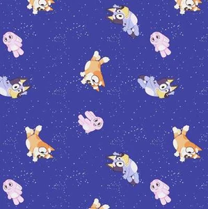 Springs Creative - Bluey - Goodnight Bluey - Blue, Fabric BTY - Picture 1 of 1