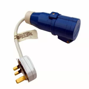 NETZANSCHLUSS auf 13A STECKER ADAPTER BLEI 230V 16A WOHNWAGEN STECKER @ HAUSGENERATOR - Bild 1 von 2