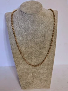 Vintage 14K Yellow Gold Rope Chain Necklace 20" 15.29 Grams Excellent Condition  - Picture 1 of 11