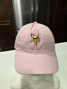 Minnesota Vikings NFL Breast Cancer Awareness Pink Adjustable Unisex Hat -NEW - Picture 1 of 7