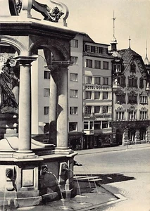 Schweiz - EINSIEDELN (SZ) Hotel Rot-Hut - Klosterplatz - POSTKARTENGRÖSSE 15 cm - Picture 1 of 2