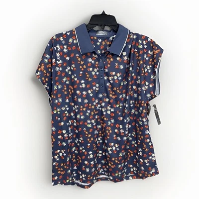 Camisa Polo Callaway Para Mujer XL Azul Floral Sin Mangas Botón Golf Opti-Dri Nueva Foto 1 de 4
