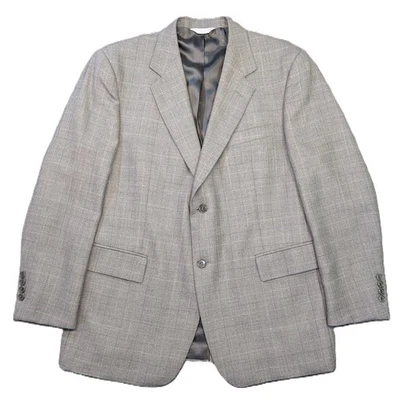 Abrigo Deportivo Joseph Feiss Para Hombres 42S Gris Multicolor Cuadros Lana Dos Botones Foto 1 de 4