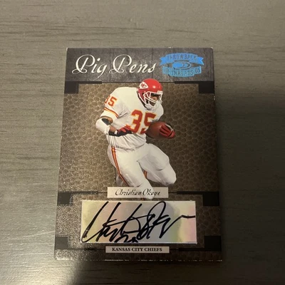 2005 Donruss Throwback Threads Pig Pens Auto /200 Christian Okoye Auto Chiefs ! - Image 1 of 2