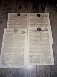 1814 JOURNAL GAZETTE RANCE DEBUT RESTAURATION 4 N° LOUIS XVIII . - Picture 1 of 1