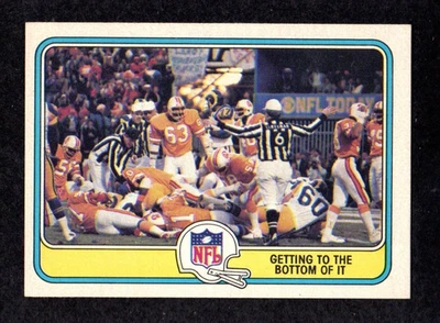 1981 Fleer Teams in Action #81 Bucs Getting to the Bottom of it Football Card NM - Image 1 of 2
